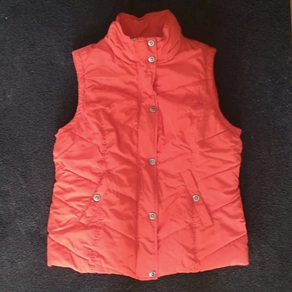Green Tea Orange Vest Sherpa Lined Super Soft